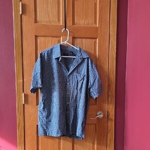 Van Heusen Navy Checkered Casual Shirt